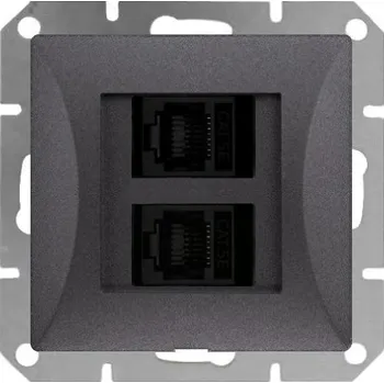 Stavebniny Timex Zásuvka datová Opus Style 2xRJ45 grafit