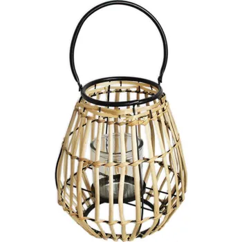 Lucerna Lucerna proutí/sklo/kov 28cm natural (541182)