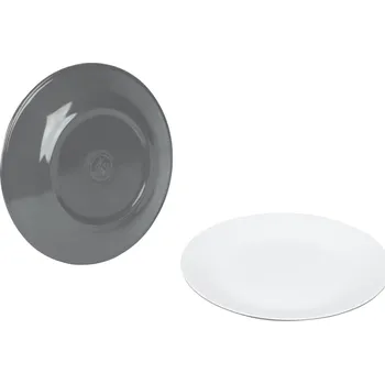 Talíř Sada talířů Bo-Camp Breakfast plate Two tone - 4 ks Barva: šedá