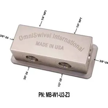 Manifold středotlaký 1 port 1/2" ,2 porty NPT 1/4",3 porty 3/8", OMNISWIVEL