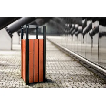 Venkovní odpadkový koš PROFICITY Venkovní odpadkový koš Single 75 l Barevná kombinace: Teak