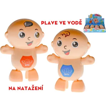 Hračka pro nejmenší Miminko 9cm plavající na natažení 2druhy