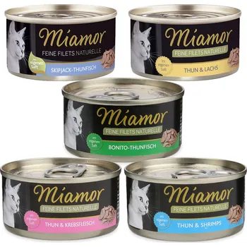 Krmivo pro kočku Miamor Feine Filets, variace chutí, 120 × 80 g