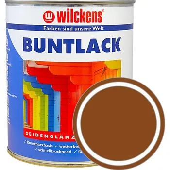 Fasádní barva Německá syntetická vrchní barva pololesk Wilckens Buntlack Seidenglaenzend 750 ml Barva: RAL 8003 - antuková hnědá