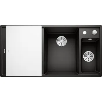 Granitový dřez Blanco AXIA III 6 S černá s excentrem + skleněná krájecí deska 525850