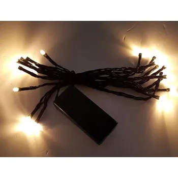 Vánoce VOR-BAT CSP1482-K - 3m dekorační, světelný vánoční řetěz na kabelu, nap. na baterie 2x AA, svit bílá studená a bílá teplá Barva: Bílá teplá