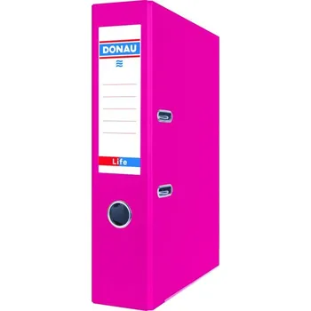 Pořadač pákový A4 8cm lamino neon růžová barva