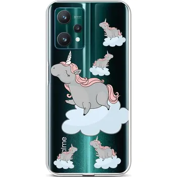 Pouzdro na mobilní telefon Kryt Realme 9 Pro silikon Grey Unicorns (obal neboli pouzdro na Realme 9 Pro)