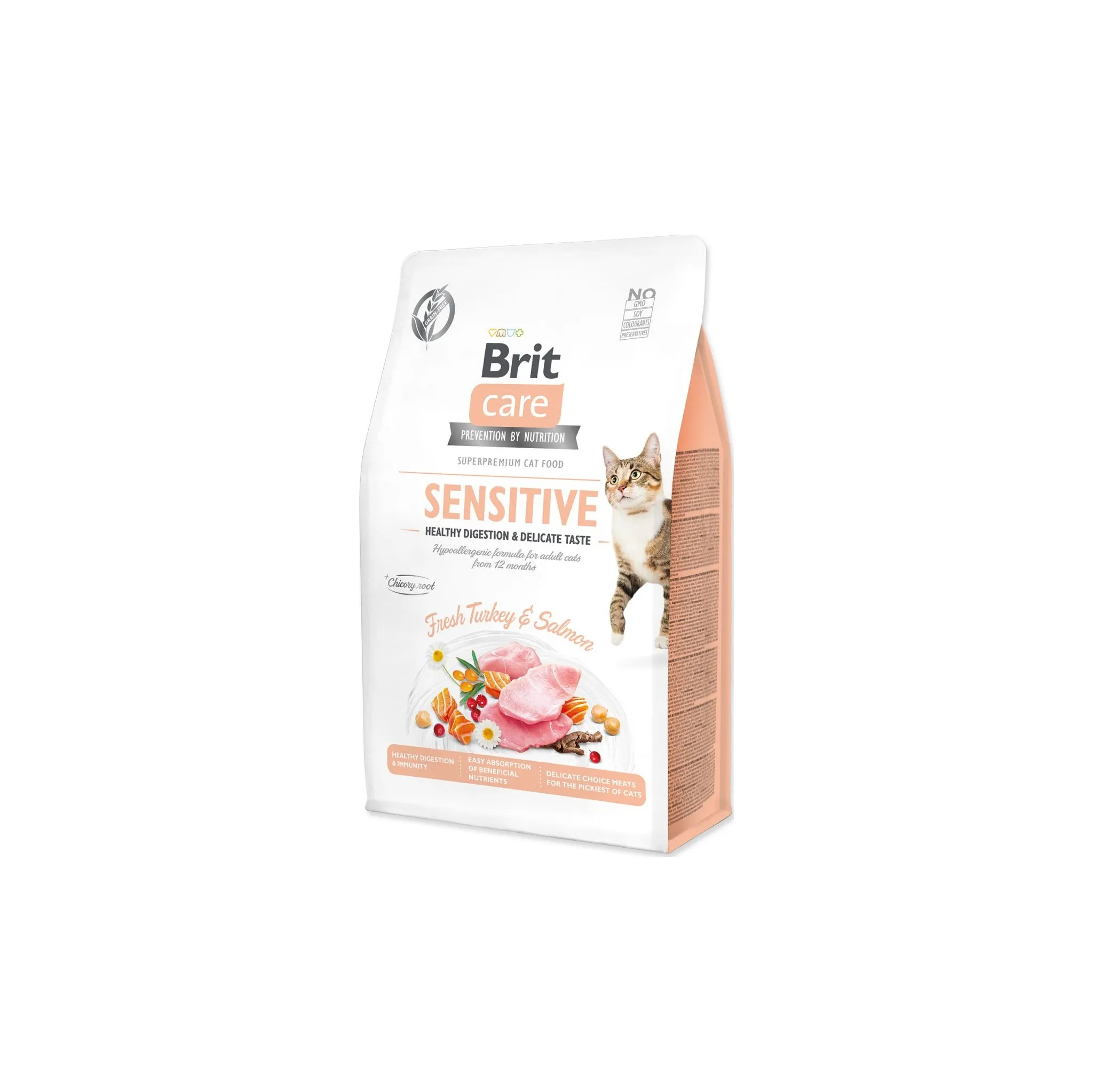 Fotografie 1 - Krmivo pro kočku Brit Care Cat Grain-Free Sensitive Healthy Digestion & Delicate Taste 0,4 kg