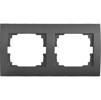 vypínač KANLUX LOGI Dvojnásobný horizontální rámeček - grafit