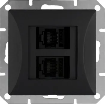 Elektrická zásuvka Timex Zásuvka datová Opus Style 2xRJ45 černá