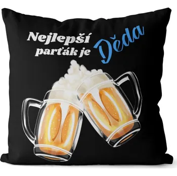 Dekorativní polštářek Polštář 40 x 40 cm - Nejlepší parťák je děda