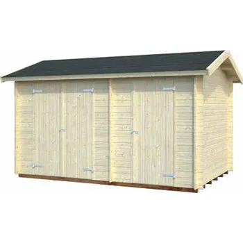 Zahradní stavba Zahradní srubový dvojdomek 28 mm PALMAKO JARI 410X260 (Zahradní domek se stěnovicí 28 mm )