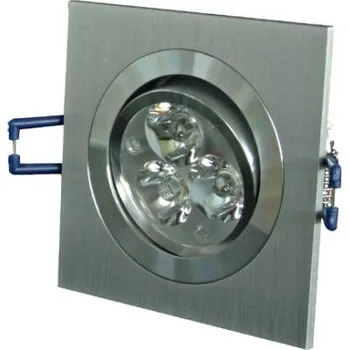 Bodové svítidlo LURECOM LED C93F 6W - stropní vestavné podhledové svítidlo 6W, celohliníkové výklopné, 400lm Barva: Bílá teplá