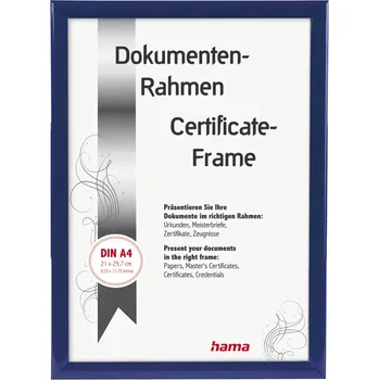 Rám na obraz Hama rámeček plastový MADRID, modrá, 21x29,7 cm (formát A4)