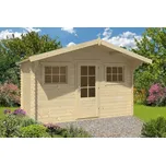 Zahradní srubový domek 28 mm Mika 380X380 (Zahradní srubový domek 28 mm)