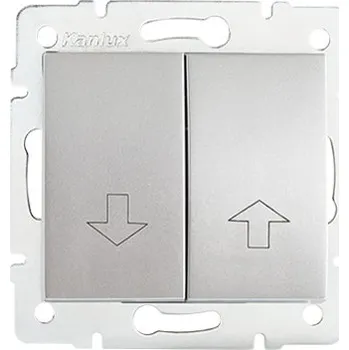 vypínač KANLUX LOGI Žaluziové tlačítko - stříbrná