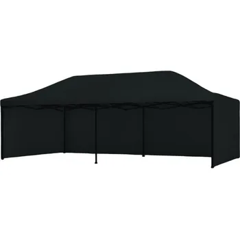 Zahradní stan Zahradní párty stan nůžkový easyup 3x6 ČERNÝ + 3 stěny 1017