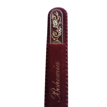 Skleněný pilníček na nehty, čirý podklad s křišťály Swarovski Elements® - 110 mm