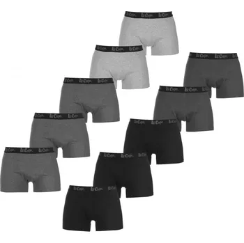 Pánské spodní prádlo Lee Cooper boxerky 10 ks šedé Velikost: 3XL
