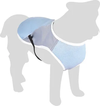 Obleček pro psa Flamingo Chladící vesta 40 cm modrá/šedá