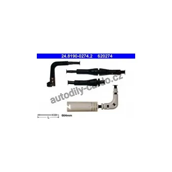 Brzdová destička Výstražný kontakt opotřebení obložení ATE 24.8190-0274 (AT 620274)