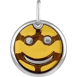Stříbrný jantarový přívěsek smajlík Wilson AAJ790PEN1CI