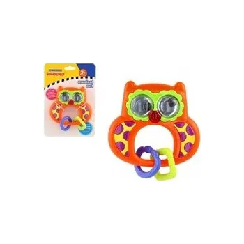 Chrastítko Sova plastové se světlem a zvukem 10cm