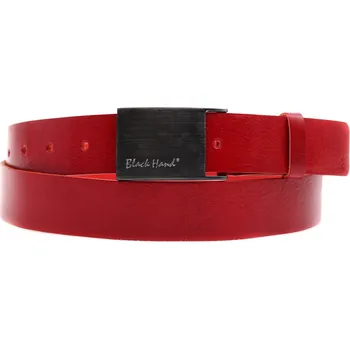 Opasek Dámský kožený opasek Black Hand 065-50 červený Velikost = obvod pasu (cm): 90 cm