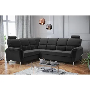 Obývací stěna FALCO Sedací souprava L Nadia Black - černá