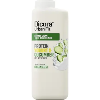 Koupelová kosmetika Dicora Urban Fit Protein Yogurt and Cucumber Shower Gel - Sprchový gel jogurt a okurka 400 ml
