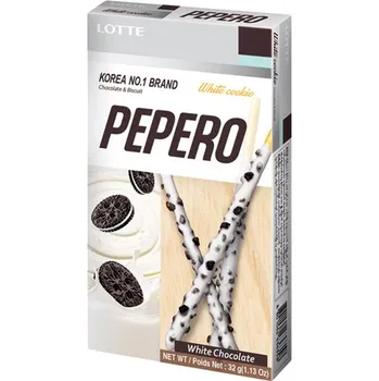 Cukrovinka Lotte Pepero Pocky Cookies bílá čokoláda 32 g