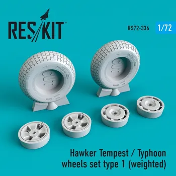 Plastikový model 1/72 Hawker Tempest/Typhoon wheels weighted type 1