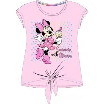 Dívčí tričko E plus M - Dívčí bavlněné tričko s krátkým rukávem Minnie Mouse - Disney - sv. růžové 110