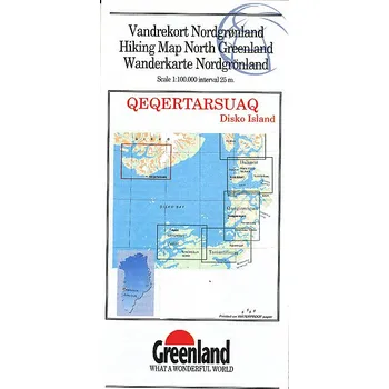 Stanfords Edward knihkupectví mapa Greenland Qeqertarsuaq Disko Island 1:100 t. voděodolná