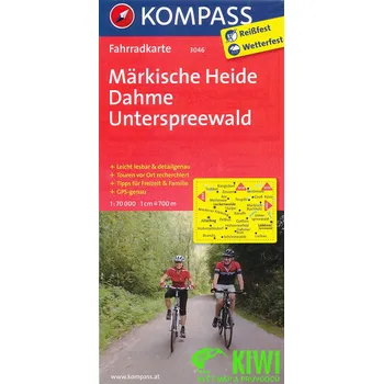 Kompass Markische Heide,Dahme 1:70 t. laminovaná