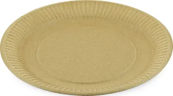 Jednorázové nádobí WIMEX Papírový talíř mělký hnědý 23 cm 100 ks