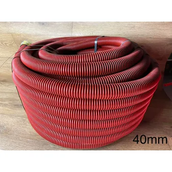 Chránička korugovaná červená 50m/bal Délka chráničky 50m: průměr 40mm