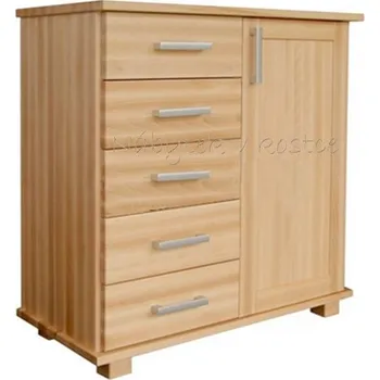 Komoda Buková komoda BORA B9 kombinovaná Barevné provedení: Šedá.