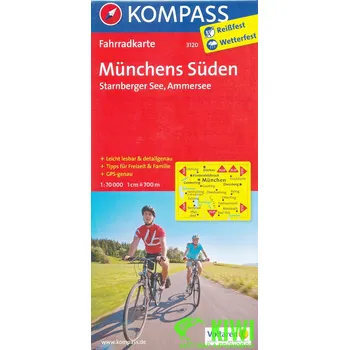 Kompass Munchens Suden, Starnberger See 1:70 t. laminovaná