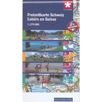 Kümmerly Frey/Hallwag vydavatelství mapa Swiss Activity Map 1:275 t. voděodolná