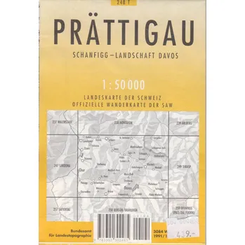 Swistopo vydavatelství mapa SAW-Prättigau 1:50 t. se značkami