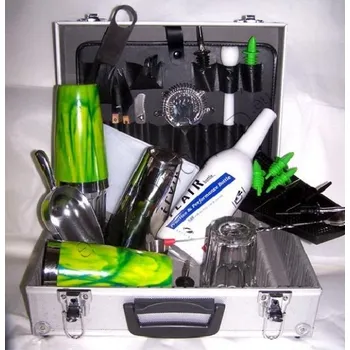 Barmanský kufr - vinyl zelenožlutý