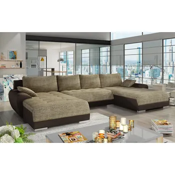 Sedací souprava Rozkládací sedací souprava BOLF U cappucino / hnědá