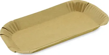 Jednorázové nádobí WIMEX Papírové tácky hnědé 15 x 23 cm 100 ks