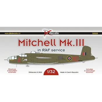 Plastikový model 1/32 Mitchell Mk.III in RAF service (2x camo)