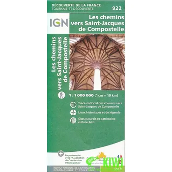 IGN mapa Francie-Svatojakubské stezky 1:1 mil.