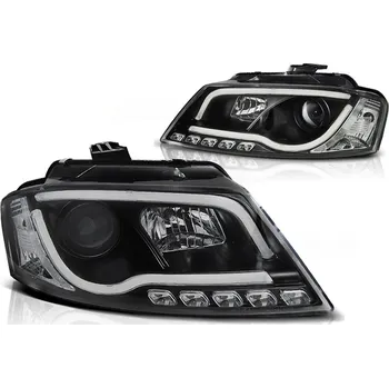 Přední světlomet Tuning Tec Přední světla,AUDI A3 8P 08-12 černé TUBE LIGHT TRU DRL