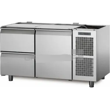 Chladící stůl Coldline TS13-2-M bez vrchní desky, 1x dveře, 2x zásuvka GN1/1 Sleva 7000Kč