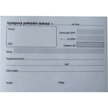 Tiskopis HERLITZ Výdajový pokladní doklad A6